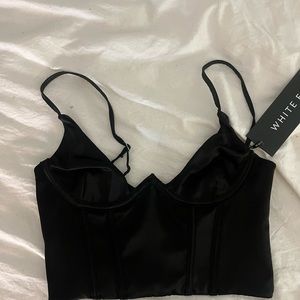 Brand new super cute White Fox black corset. Size XS